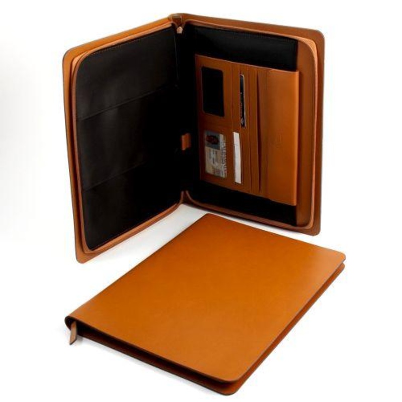 Bey Berk Saddle Leather Portfolio With Multi Compartments