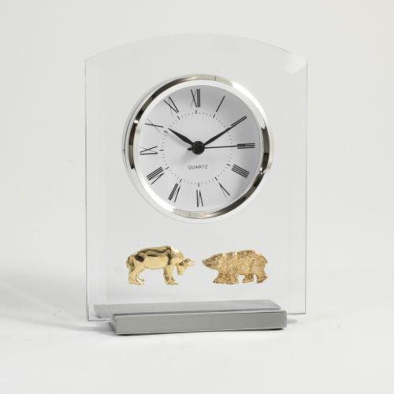 Bey Berk Stock Market, Beveled Glass Quartz Clock