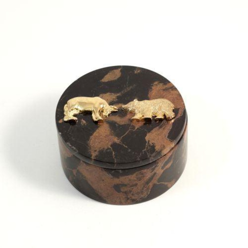 Bey Berk Stock Market, Tiger Eye Marble Round Box