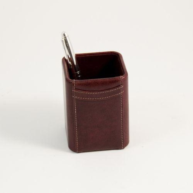 Bey Berk Tan Leather Pen Cup
