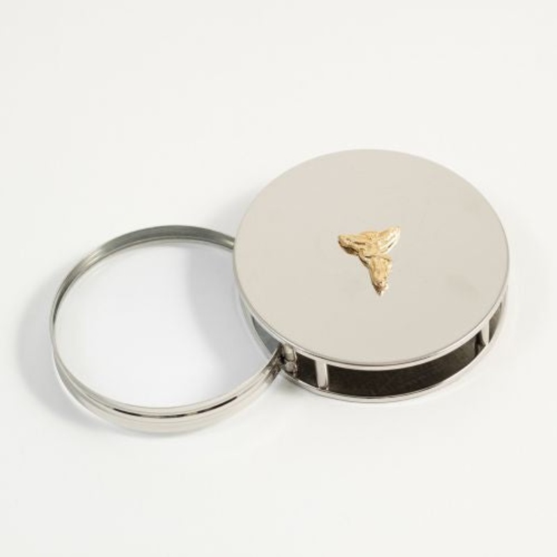 Chiropractor Chrome Plated Paperweight & Fold Out Magnifier