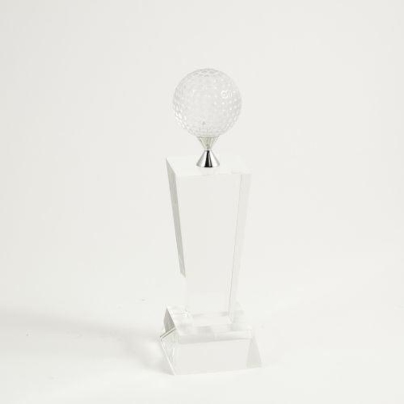 Bey Berk Crystal 10 Fairway Trophy With Crystal Golf Ball