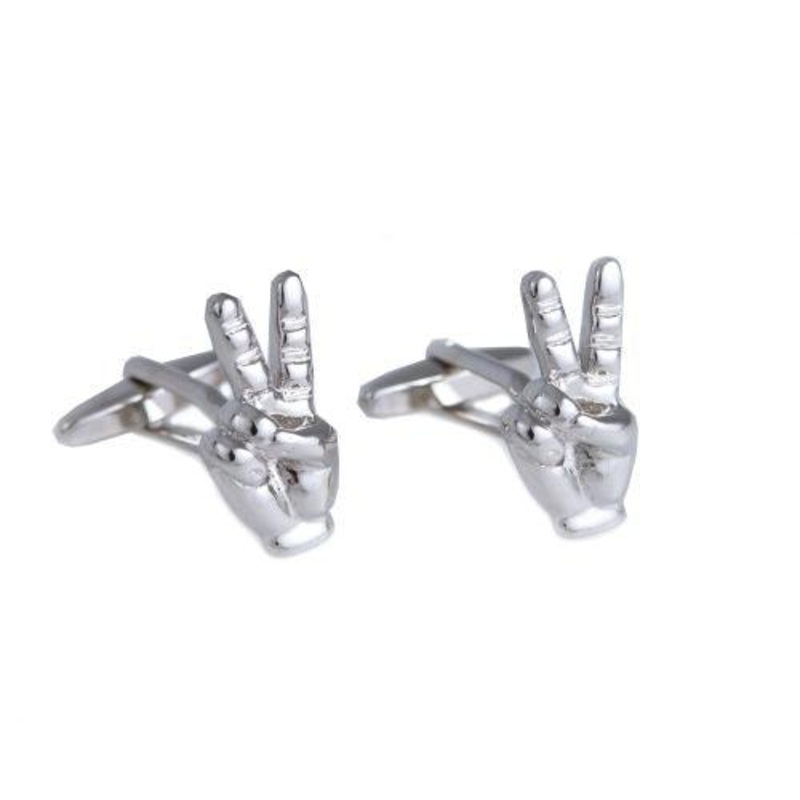 Bey Berk Victory Cufflinks, Rhodium Plated