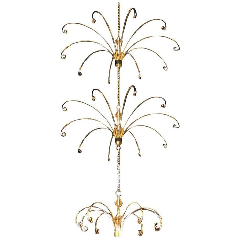 Kurt Adler Gold Ceiling Suspended Display Tree