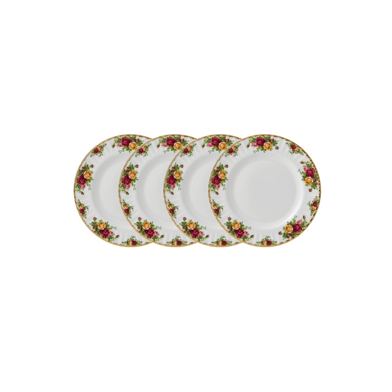 Royal Albert Old Country Roses Plate 10.6in, Set of 4