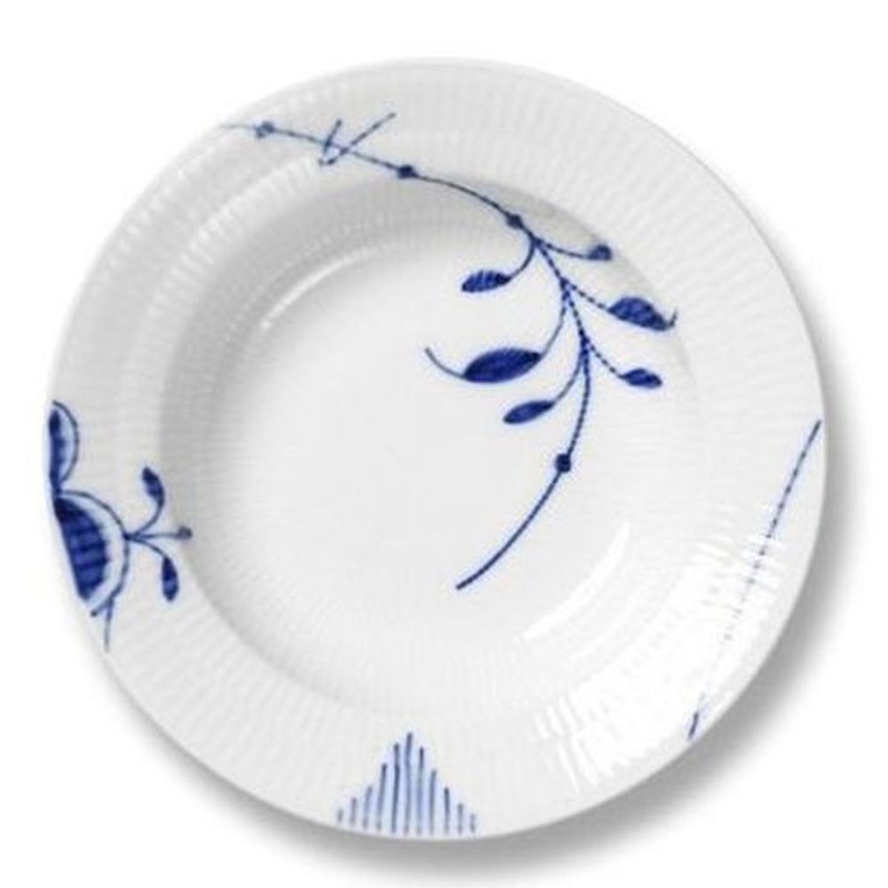 Royal Copenhagen Blue Fluted Mega Rim Soup Bowl #6, 8.25 inches, Porcelain