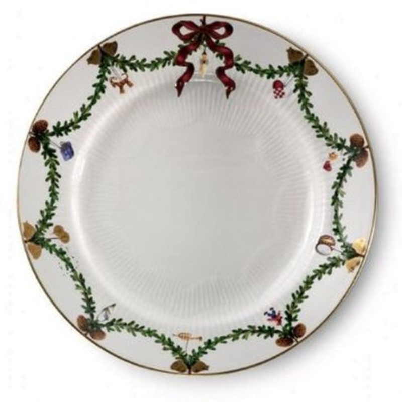 Royal Copenhagen Star Fluted Dinner Plate, 10.75 inches, Porcelain