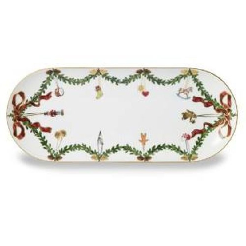 Royal Copenhagen Star Fluted Oblong Dish, 15.5 inches, Porcelain