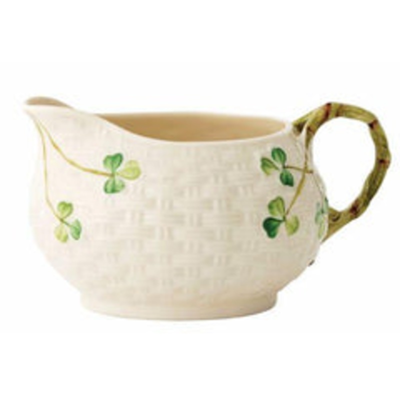 Belleek Shamrock Cream Jug, Porcelain