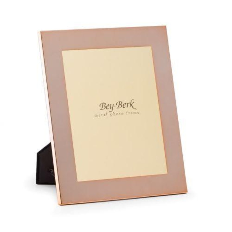 Bey Berk Copper-Finished Picture Frame with Easel Back