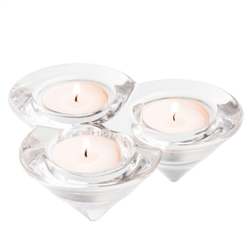 Galway Trio Votive, Clear, 6 x 6 x 6