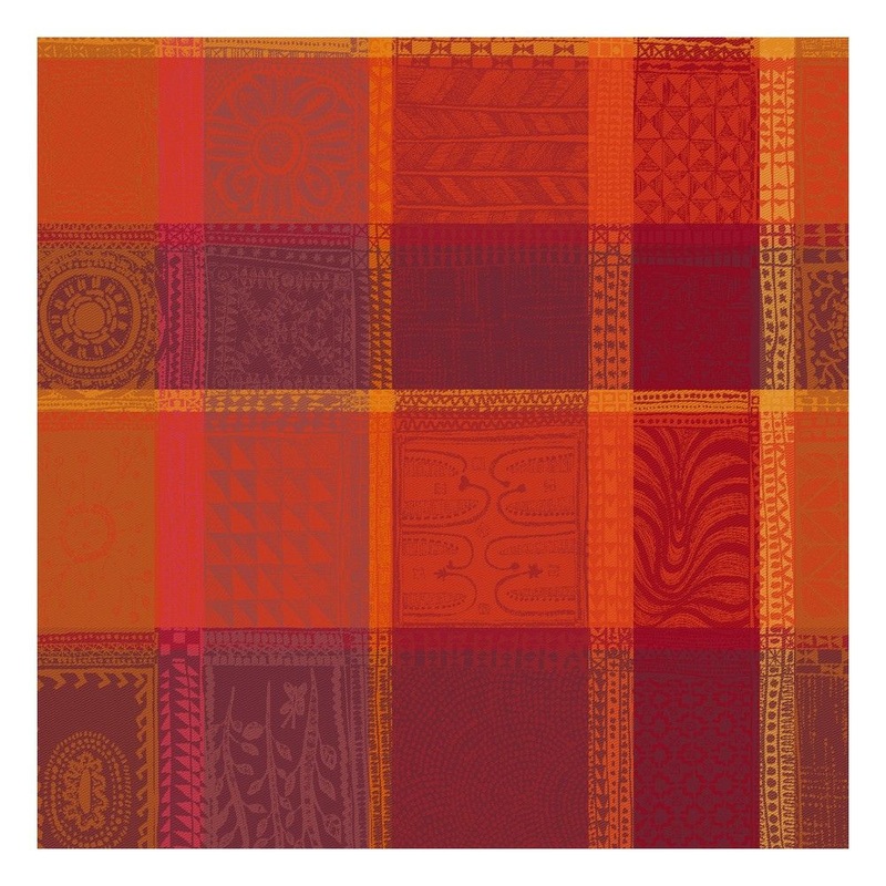 Garnier Thiebaut Mille Wax Ketchup Napkins, 22x22Cotton, Set of 4