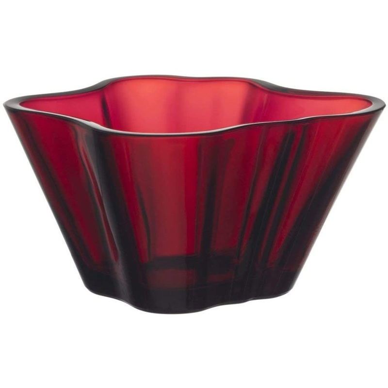 Iittala Aalto Bowl, 3 inches, Cranberry, Glass