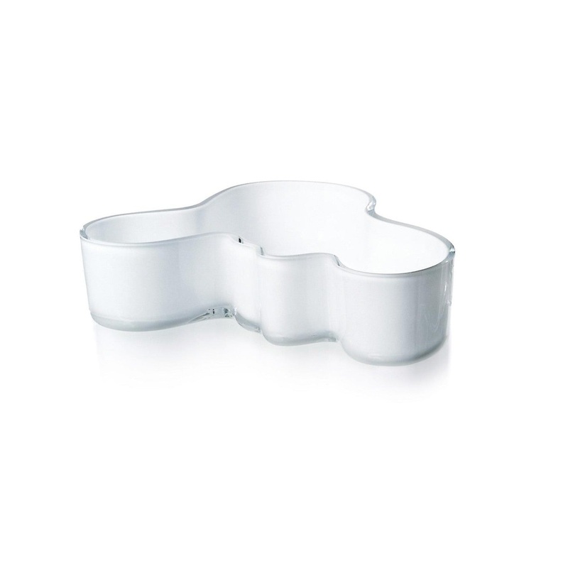 Iittala Aalto Bowl, 7.75X2 inches, White, Glass
