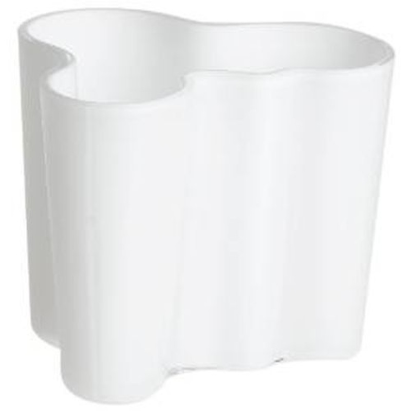 Iittala Aalto Vase, 3.75 inches, White, Glass