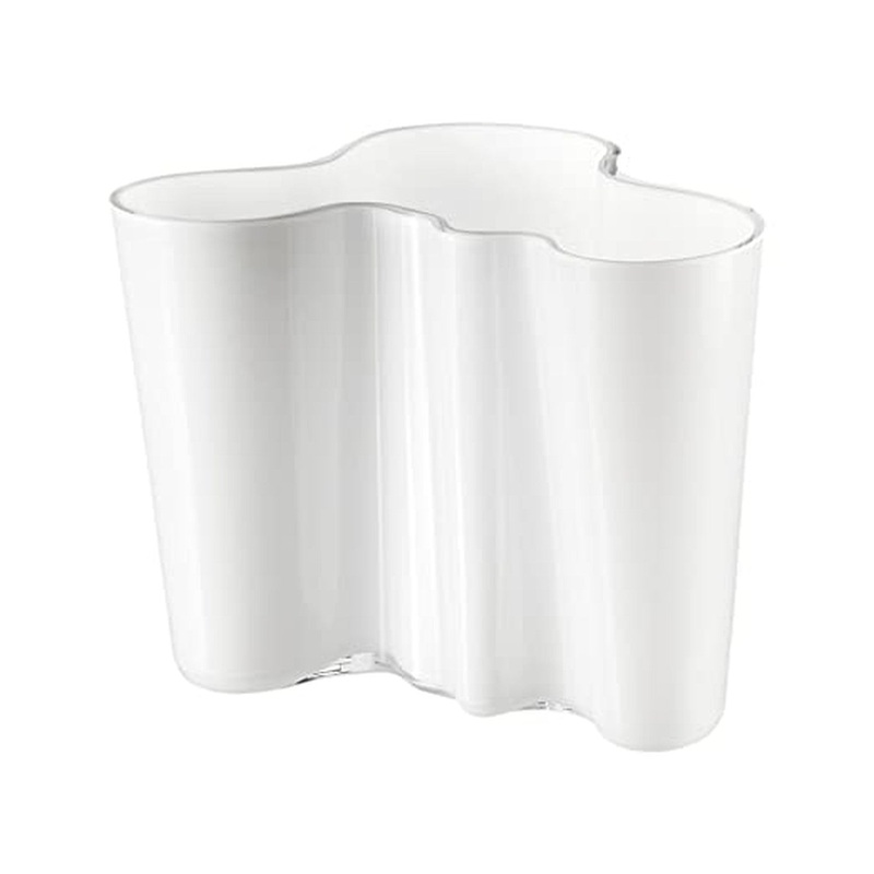 Iittala Aalto Vase, 4.75 inches, White, Glass