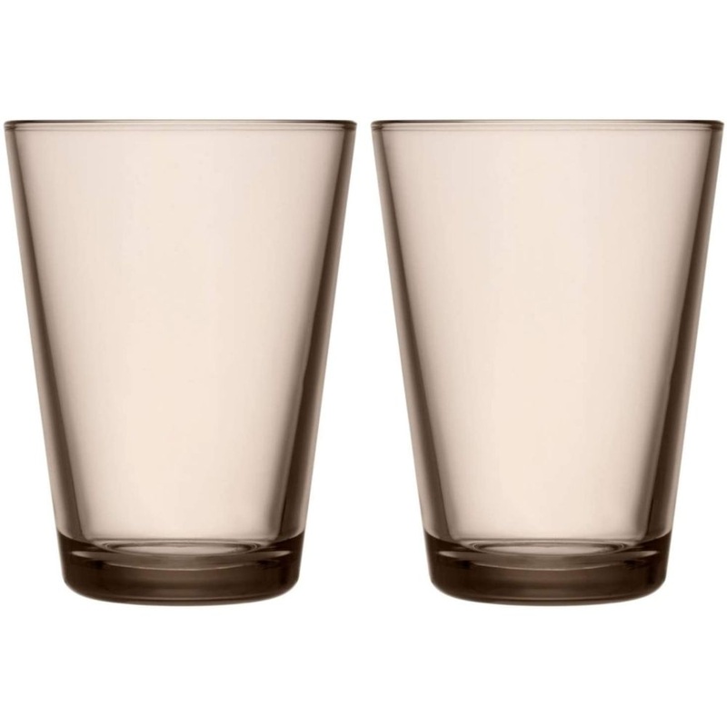 Iittala Kartio Tumbler, 13.5 Oz., Linen, Set Of 2, Glass