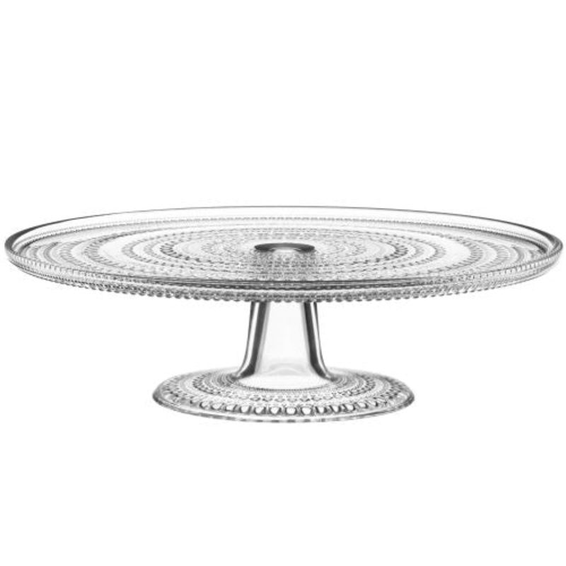 Iittala Kastehelmi Cake Stand, 12.25 inches, Clear, Glass