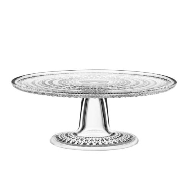 Iittala Kastehelmi Cake Stand, 9.5 inches, Clear, Glass