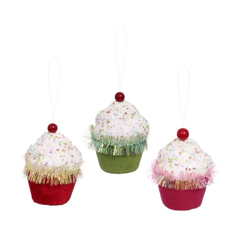 Mark Roberts 2020 Sprinkle Cupcake Ornament, Assortment of 3, 4.5 inches