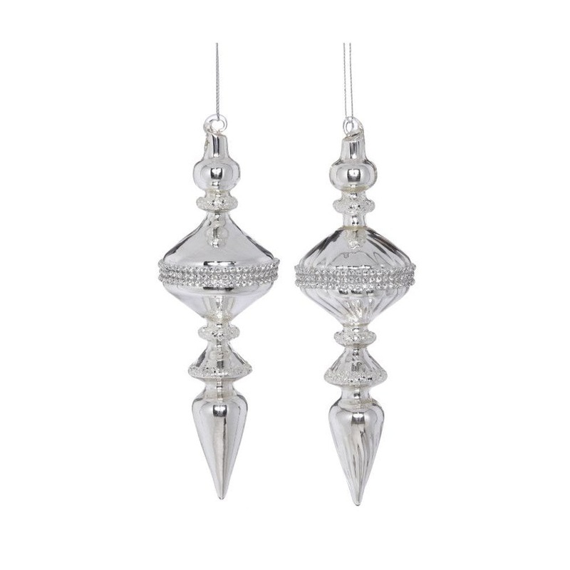 Mark Roberts Christmas 2020 Elegant Finial Ornament, Assortment of 2, 7 inches