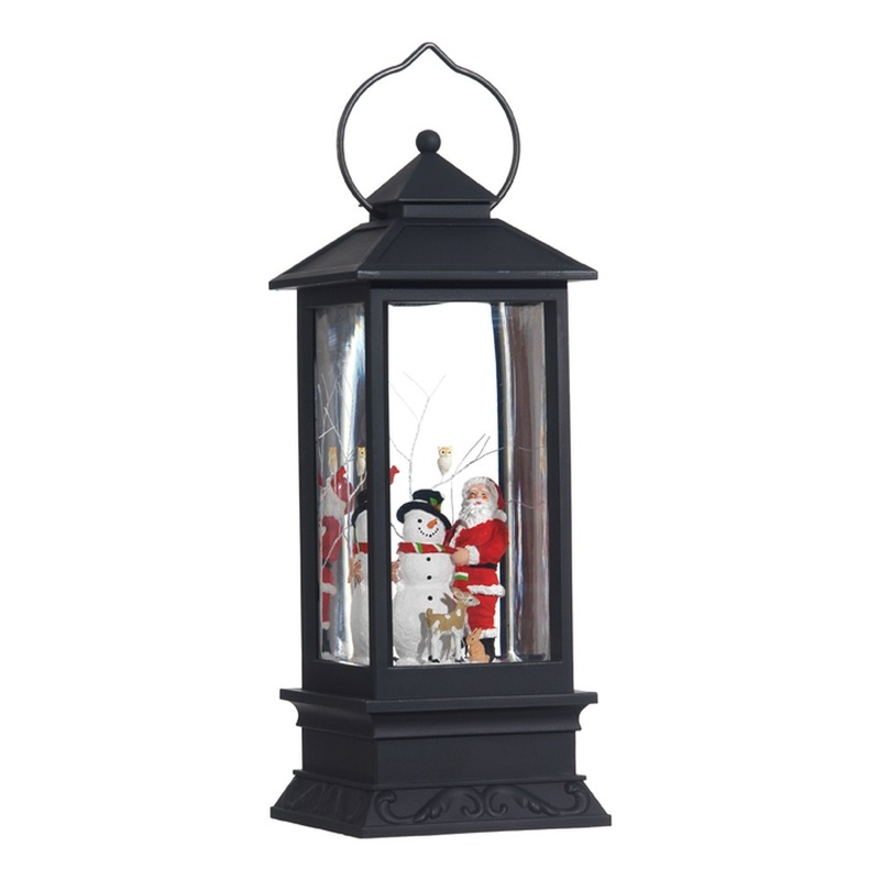 Raz Imports Holiday Water Lanterns 11 Santa and Snowman Lighted Water Lantern