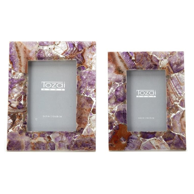 Two’s Company Amethyst Set of 2 Photo Frames