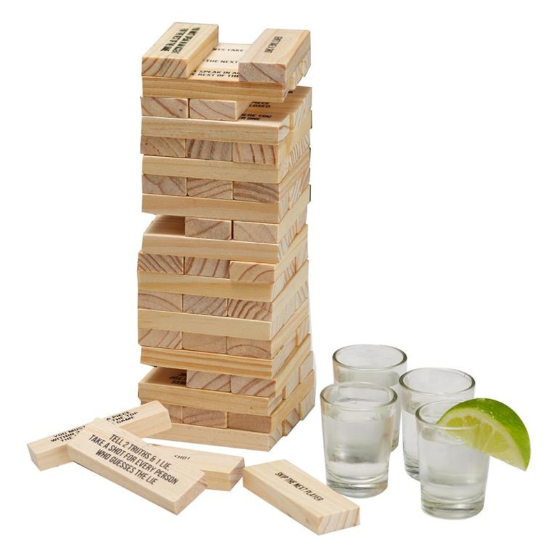 Two’s Company Chill Out Stumbling Blocks Game with a Twist in Gift Box