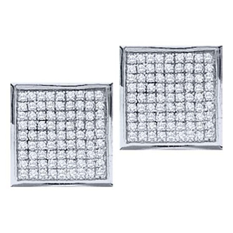 GND 0.05Ctw Round Diamond Ladies Micro Pave Earrings