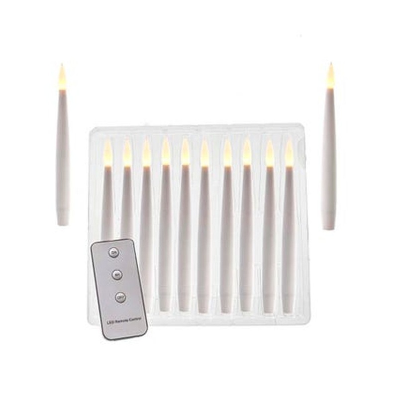 Kurt Adler 6 10-Piece Battery-Operated Floating Candle String Ornament, White