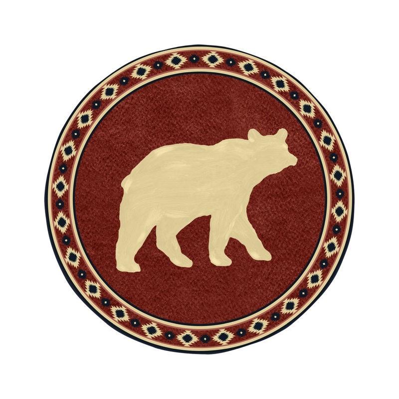 Merritt International Aztec Lodge 8.5 in. Salad Plate – Bear Melamine Set Of 6