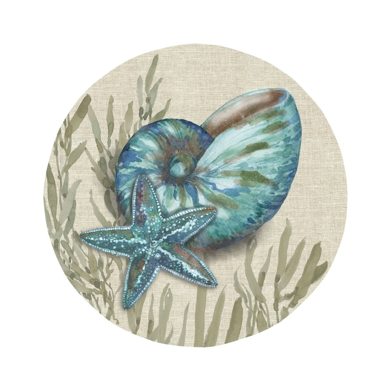 Merritt International Crescent Beach 8.5 in. Salad Plate – Conch Melamine Set Of 6