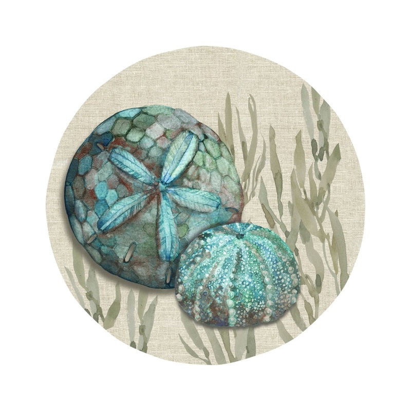 Merritt International Crescent Beach 8.5 in. Salad Plate – Sand Dollar Melamine Set Of 6