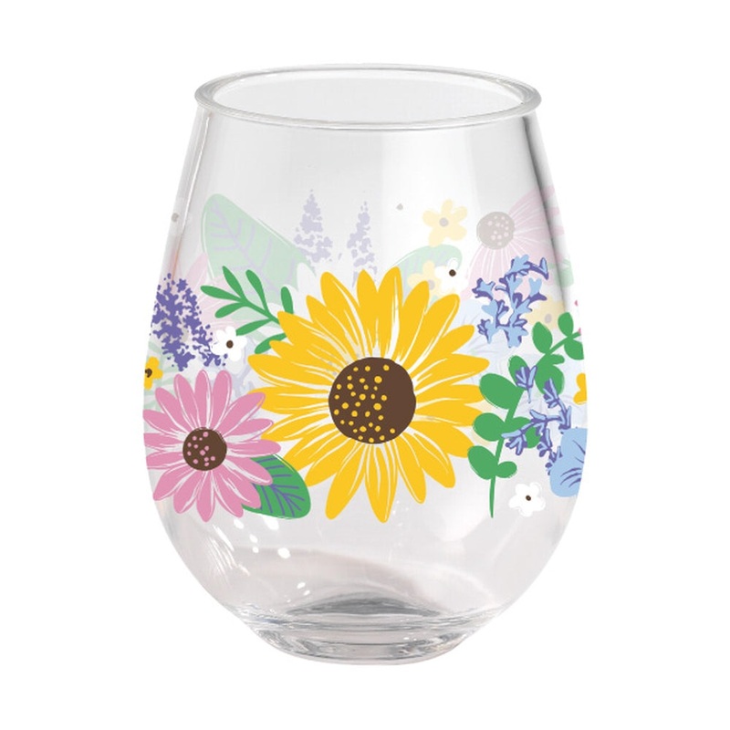 Merritt International Lolita 15oz Stemless Wine Set of 2 – Wildflower Acrylic