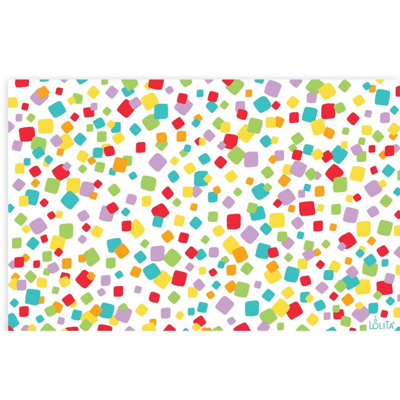 Merritt International Lolita 17in x 11in Vinyl Placemat – Confetti Melamine Set Of 12