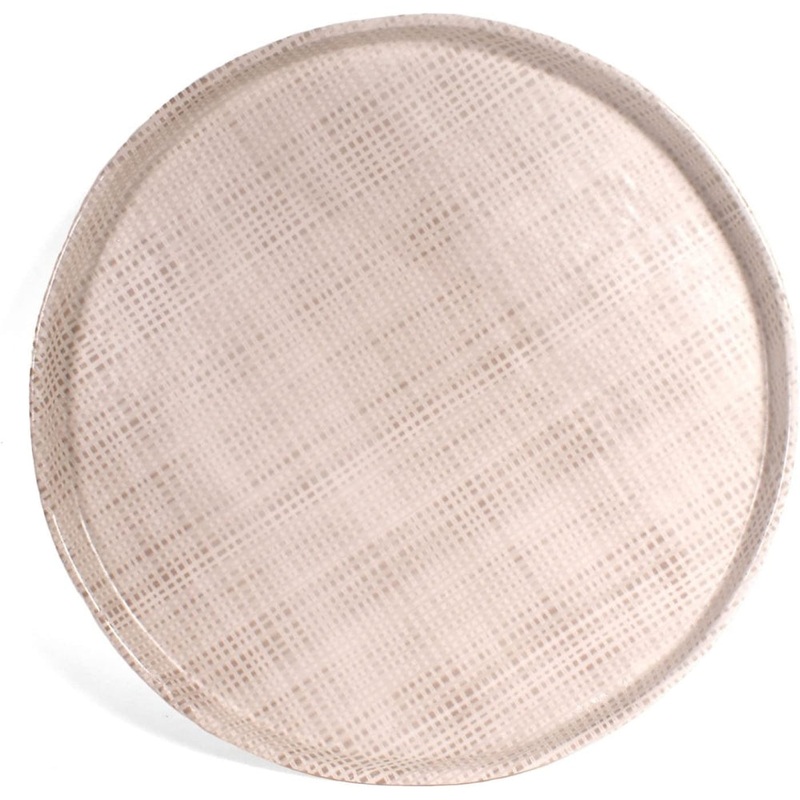 Merritt International Luxe Linen Beige 10.75in Dinner Plate Melamine Set Of 6