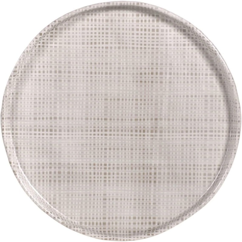 Merritt International Luxe Linen Beige 8in Salad Plate Melamine Set Of 6