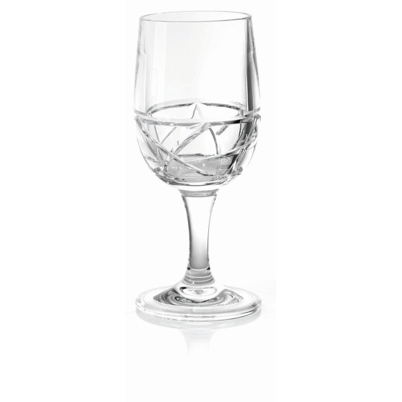 Merritt International Mosaic 10oz Acrylic Wine Glass Clear Set Of 12
