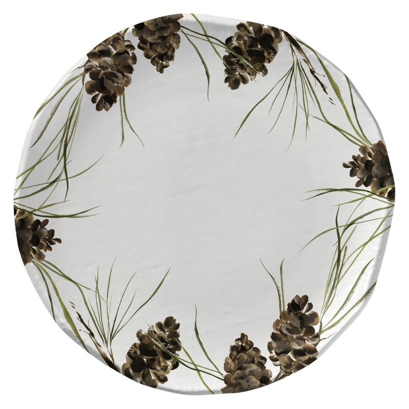 Merritt International Pine Lodge 10.75 in. Dinner Plate Melamine Set Of 6