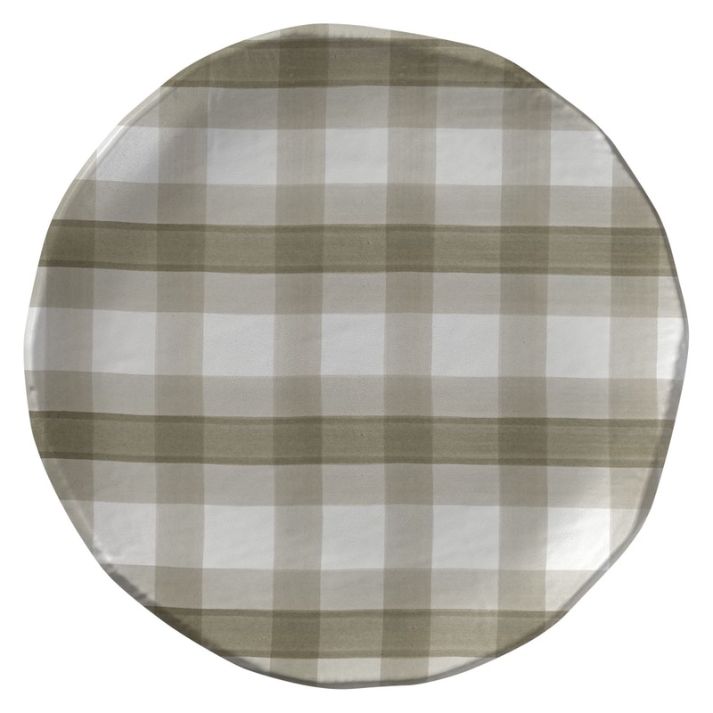 Merritt International Pine Lodge 8.5 in. Salad Plate – Brown Plaid Melamine Set Of 6