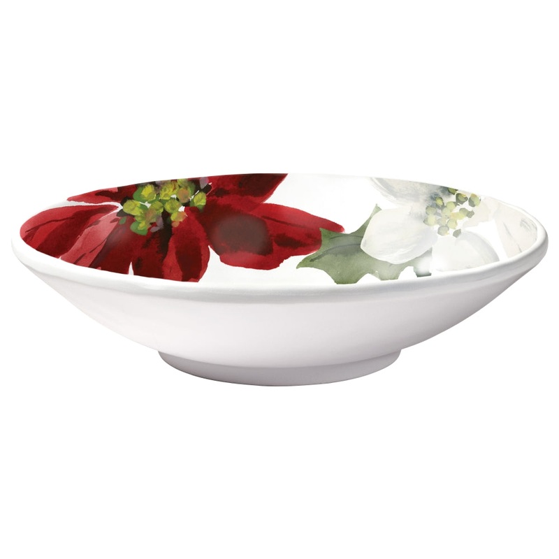 Merritt International Poinsettia 8 Salad Bowl Melamine Set Of 6