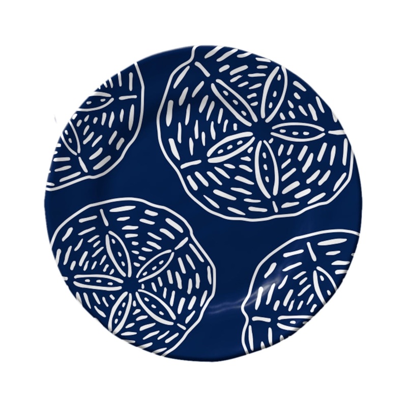 Merritt International Sand Dollar 8.5 in. Salad Plate Melamine Set Of 6