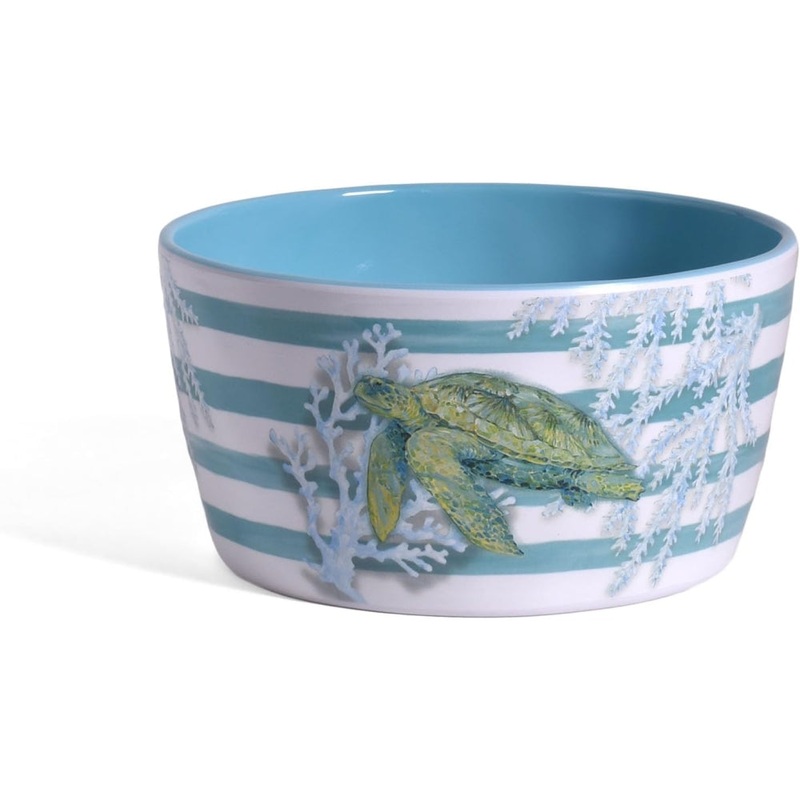 Merritt International Sea Turtle 5.5 in. x 2.75 in. Dipping Bowl Melamine Set Of 6