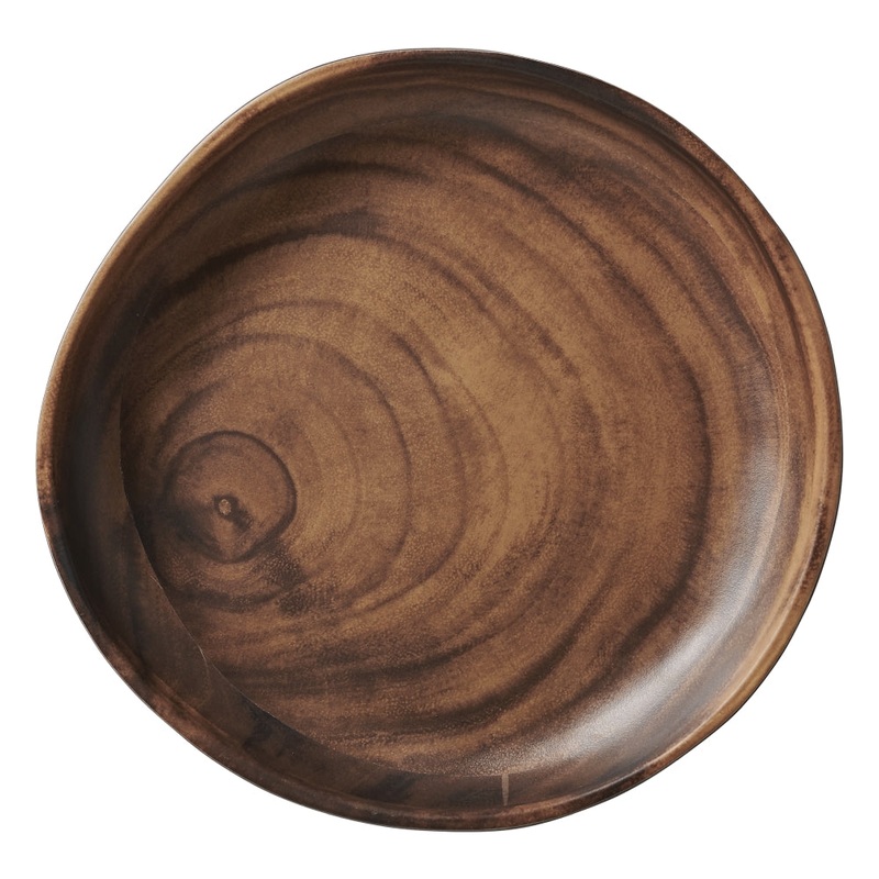Merritt International Sequoia Wood 8 in Salad Plate Melamine Set Of 6