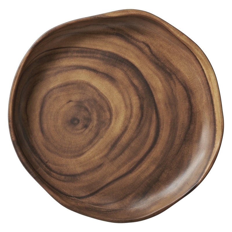 Merritt International Sequoia Wood 9.5 in Dinner Plate Melamine Set Of 6