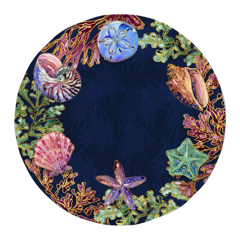 Merritt International Spectrum Shell 11 in. Dinner Plate Melamine Set Of 6