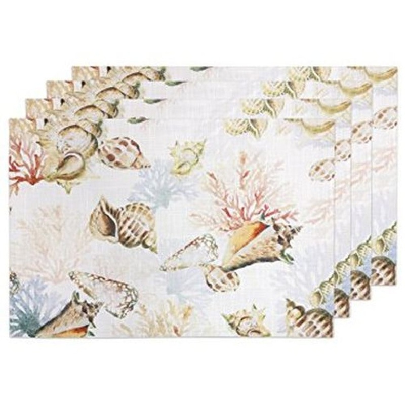 Bardwil Shells Ashore Placemats, Set Of 4, Multicolor