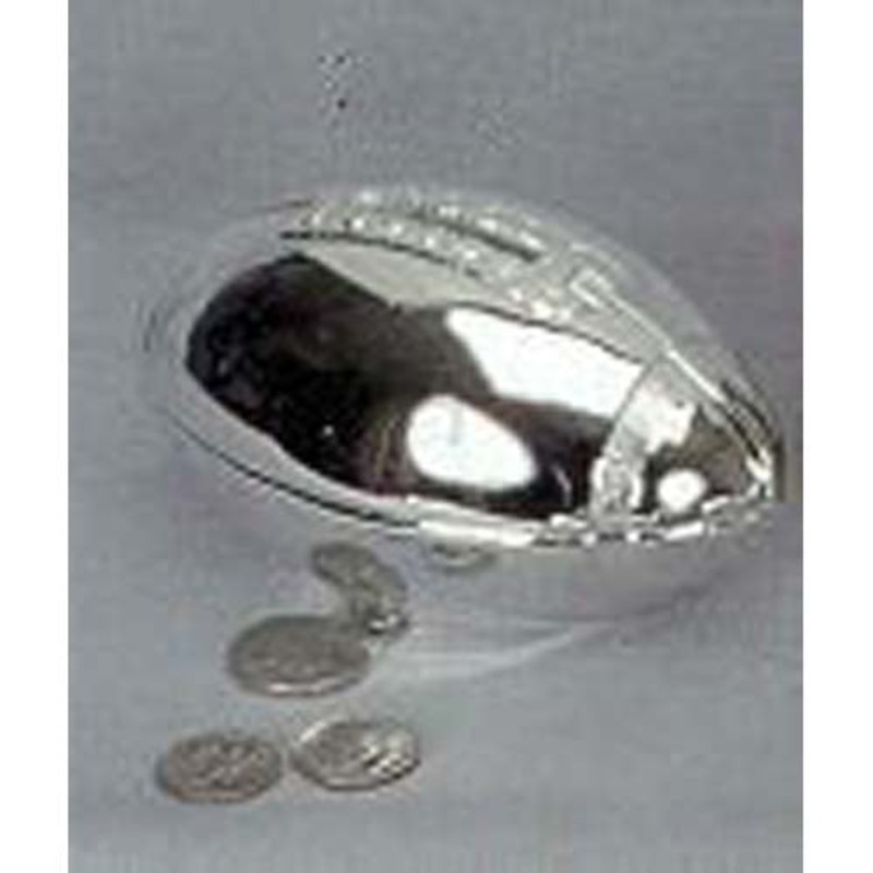 FOOTBALL BANK, NICKEL Plated