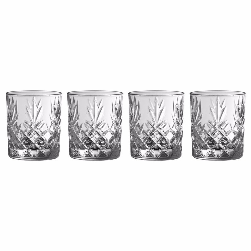Galway Renmore D.O.F., Set of 4, Clear, Glass