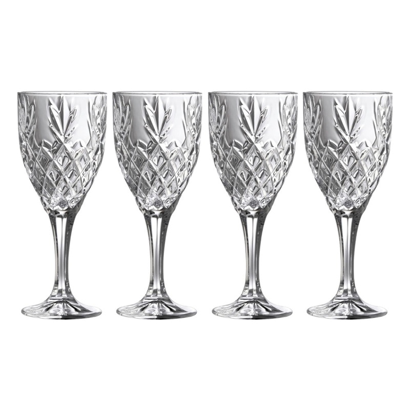 Galway Renmore Goblet, Set of 4, Clear, Glass